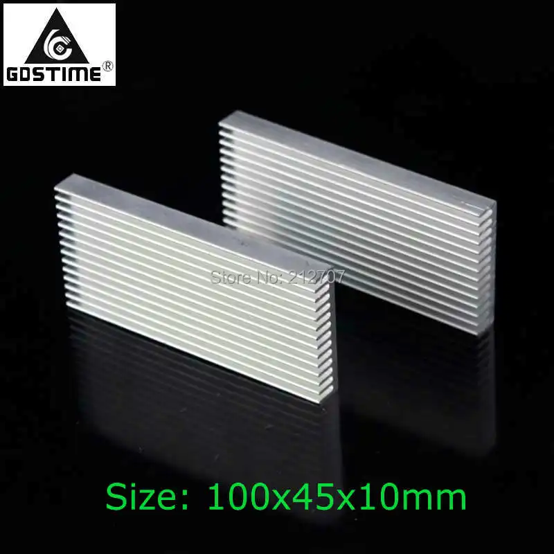 5 шт./лот Gdstime 100x45x10 мм алюминиевые ребра DIY теплоотвод LED радиатор охлаждения|cooling