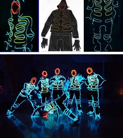 Светящаяся линия EL флуоресцентная услуга для шоу баров танцев призраков