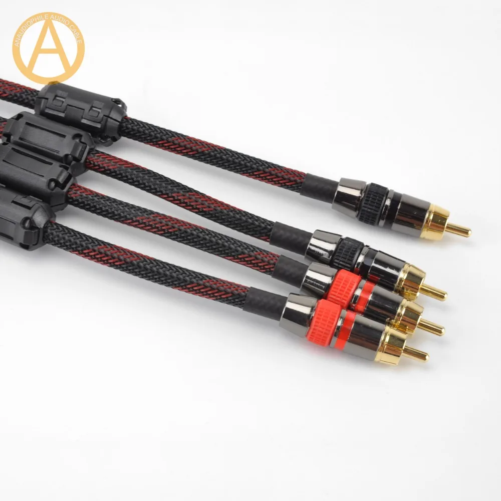 Кабель Hifi RCA 4N OFC кабель для соединения 2RCA в мужской аудиокабель AV аналогичный