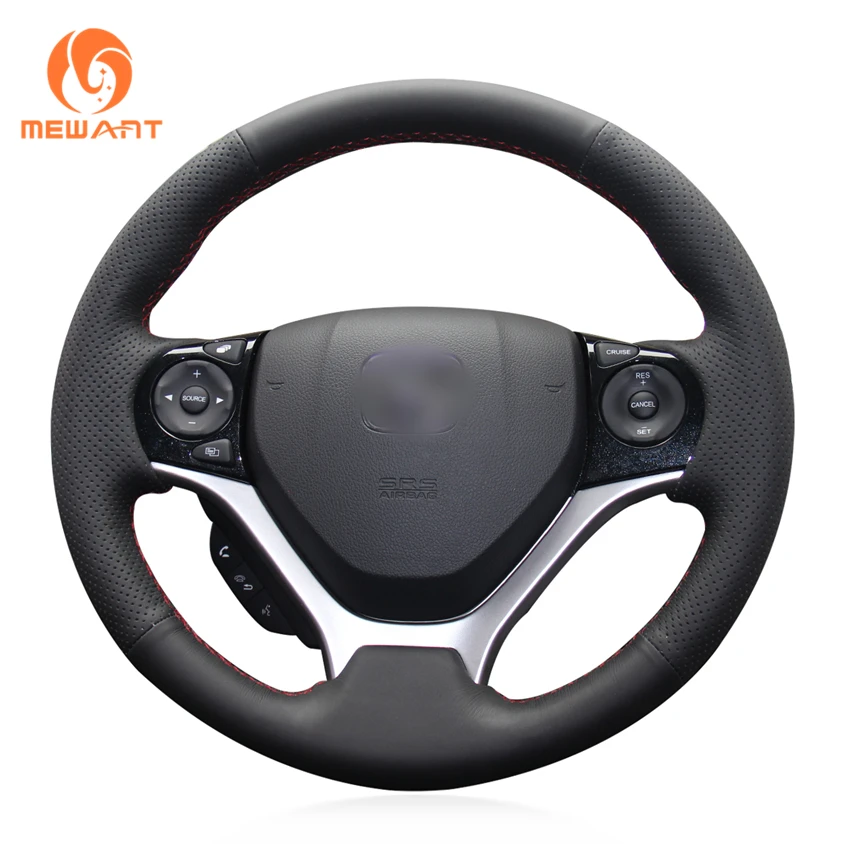 MEWANT черный чехол рулевого колеса автомобиля из искусственной кожи для Honda Civic 9 2012