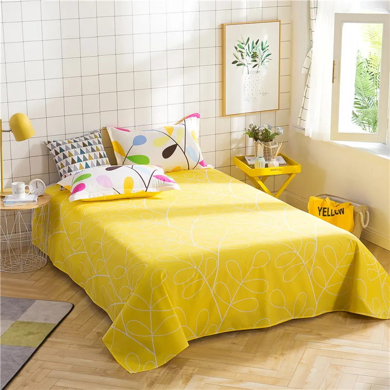 White yellow Bedding Sets Duvet Cover leaves Bed Sheets Pillowcases twin queen king quilt Comforter cover fashion bedclothes | Дом и сад