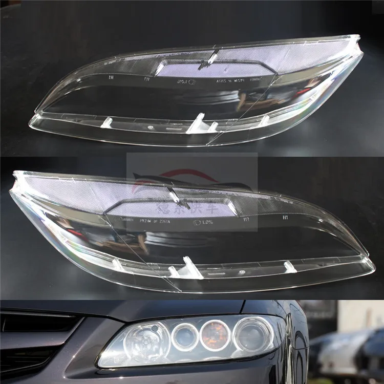 Подходит для Mazda 6 03 07 модель года маска на фару Корпус фар стеклянная фара крышка 2