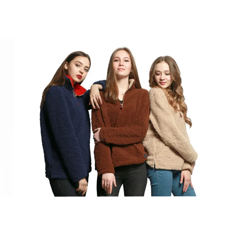 Yomsong European and American explosion models ladies pullover large size sweater autumn winter new warm plush jacket | Женская одежда