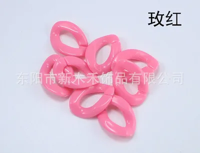 hotpink 100 шт./пакет Съемная Пластик цветные с пряжкой и отделкой из бисера; сумочка "сделай сам" ключевой ремень Цепочки и ожерелья аксессуары акриловые цепи 17*23 см - Окраска металла: hotpink