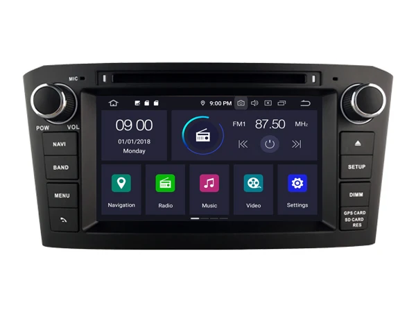 Четырехъядерный Android 9 0 автомобильный dvd плеер для TOYOTA AVENSIS (2005 2007) Автомобильный