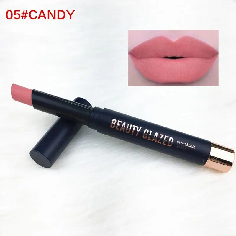 05-CANDY 8 цветов матовая губная помада длительная увлажняющая водостойкие помады макияж легко носить телесный Косметический Оптом Красота Макияж - Цвет: 05-CANDY