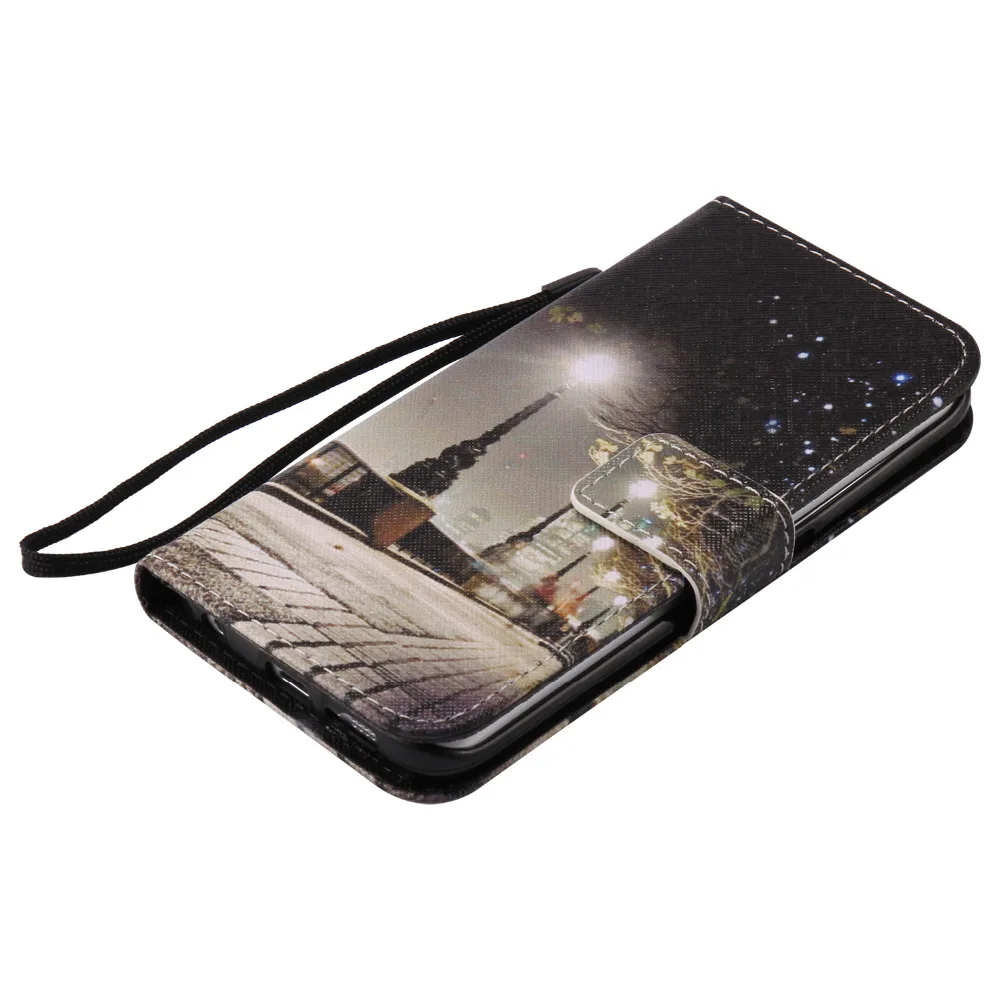 City Night Landscape Design Wallet Flip Stand Holder Pouch Skin Case For Samsung Galaxy S6 Edge G9250 Leather Cover Coque Fundas | Мобильные
