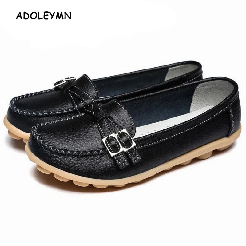Новинка 2018 года женская обувь из мягкой натуральной кожи женские лоферы без