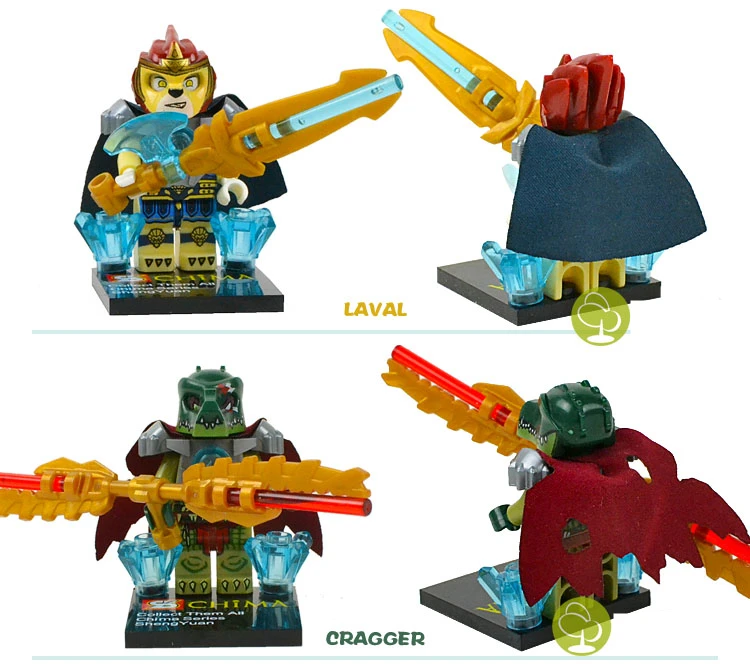6pcs Phantom Laval Razar Eris Legends of Chimaed Eagle Worris Cragger DIY Assemble minifig Building Blocks Kids Toys Gifts | Игрушки и