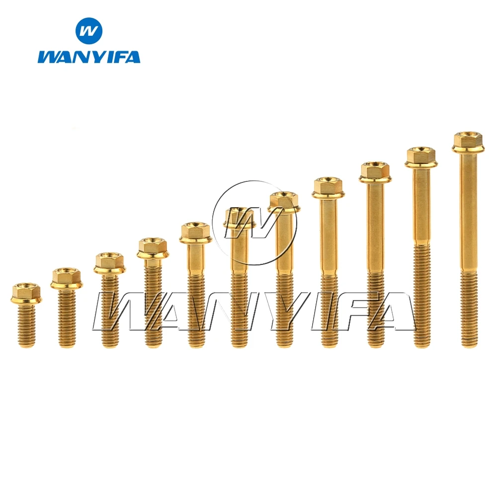 Wanifa Винт С Титановым болтом M6x15 20 25 30 35 40 45 50 55 60 65 мм маленький фланец шестигранный