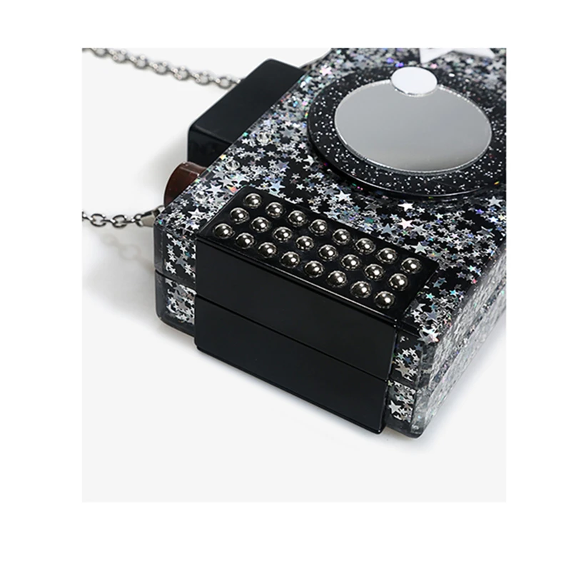 Модная акриловая сумка-клатч в форме камеры, индивидуальный дизайн, женская сумка-мессенджер, сумочка, вечерние, свадебные, вечерние сумки