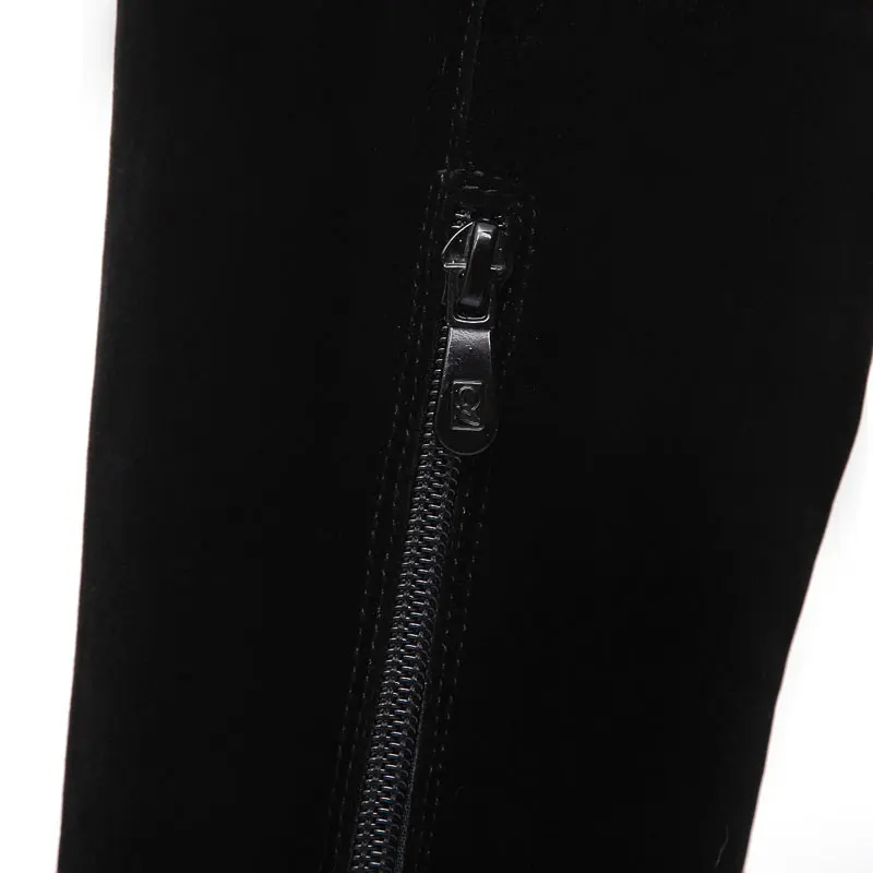 Tangnest/женские сапоги до колена новые из флока женские высокие увеличивающие рост