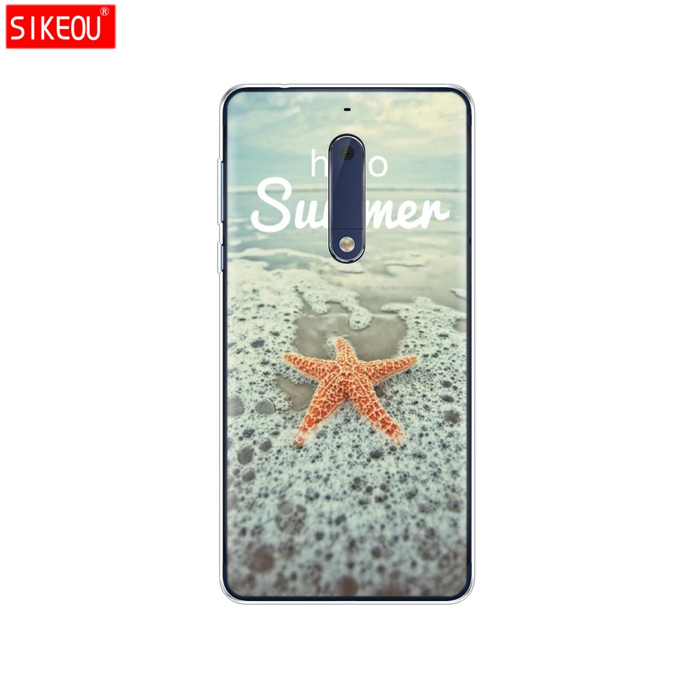 Силиконовый чехол для телефона Nokia 5 3 6 7 PLUS 8 9 /Nokia 1 2018 Летняя серия морской Арбуз