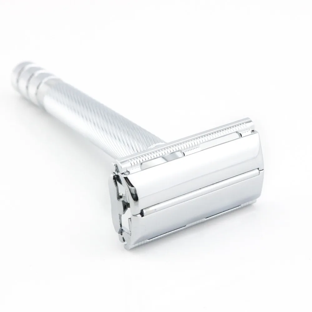 Double Edge Safety Razor Shaving Razor Manual Razor Classic Style Brass Long Anti Slip handle 9306-P WEISHI 8PCS/LOT NEW