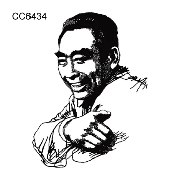 CC6434 Rocooart CC7 6X6cm Little Vintage Old School Style Black White Famouse Man in World Temporary Tattoo Sticker Body Art Fake Taty - Цвет: CC6434