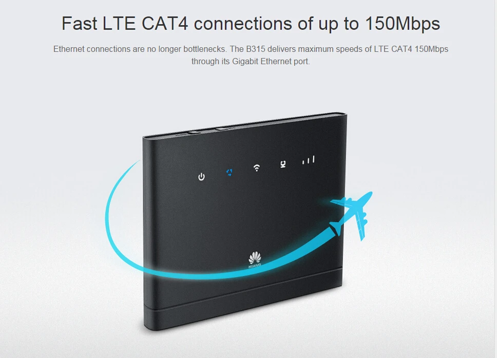 Разблокированный Huawei телефон 150 Мб/с CAT4 4G LTE FDD CPE беспроводной маршрутизатор 3G WiFi