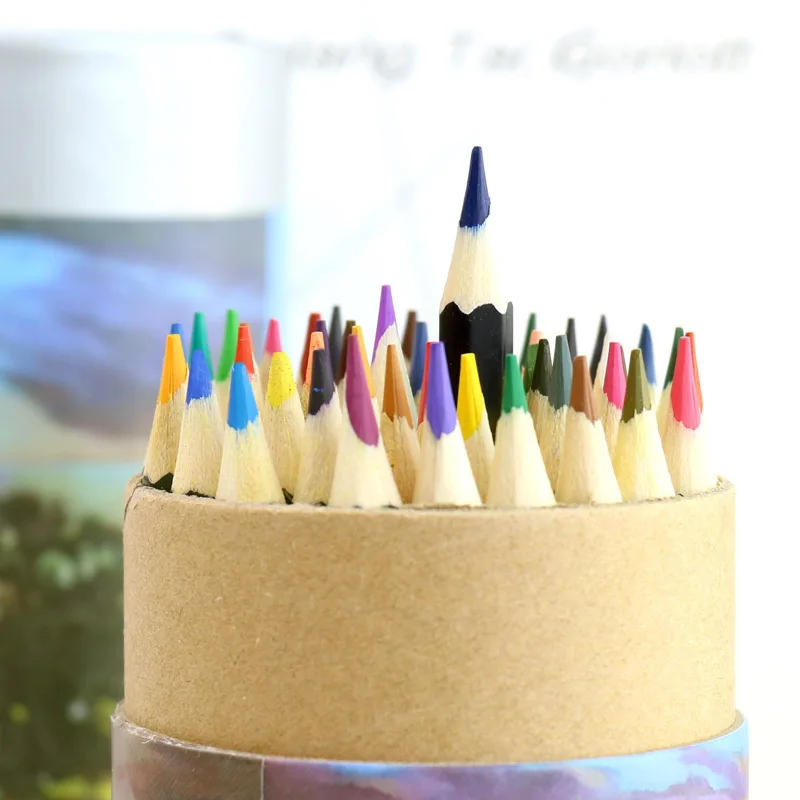 Карандаш-пачка 48 шт./Лот, свинец для рисования, в коробке, конфетных цветов, 48 цветов, H0032