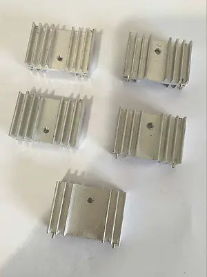 

5PCS Aluminum Heat Sink 36x25x11mm Silver Tone for MOSFET Transistors