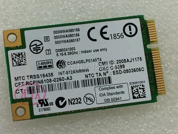 Бесплатная доставка беспроводная Wi Fi карта Intel wifi link 5100 5100AN Mini PCI E для HP DV4 DV5 DV6 DV7 CQ40