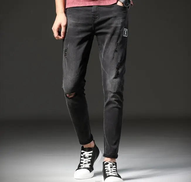

Popular 2018 Spring New Arrival Straight Direct Men Jeans Causal Ankle Length