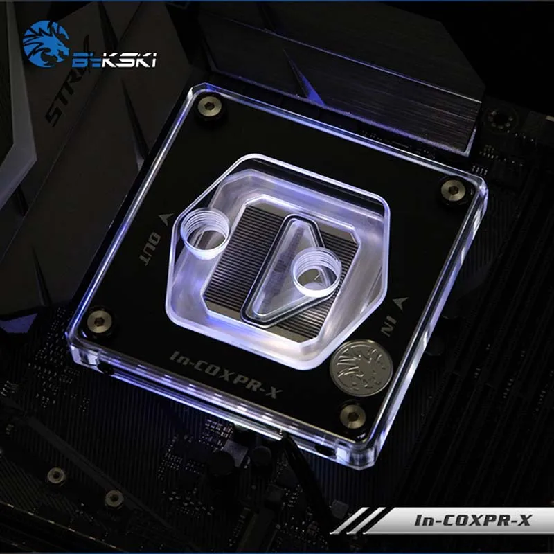 Водный блок Bykski для процессора Intel 115X 20XX RBW(5 В)/RGB(12 В) водный охладитель с