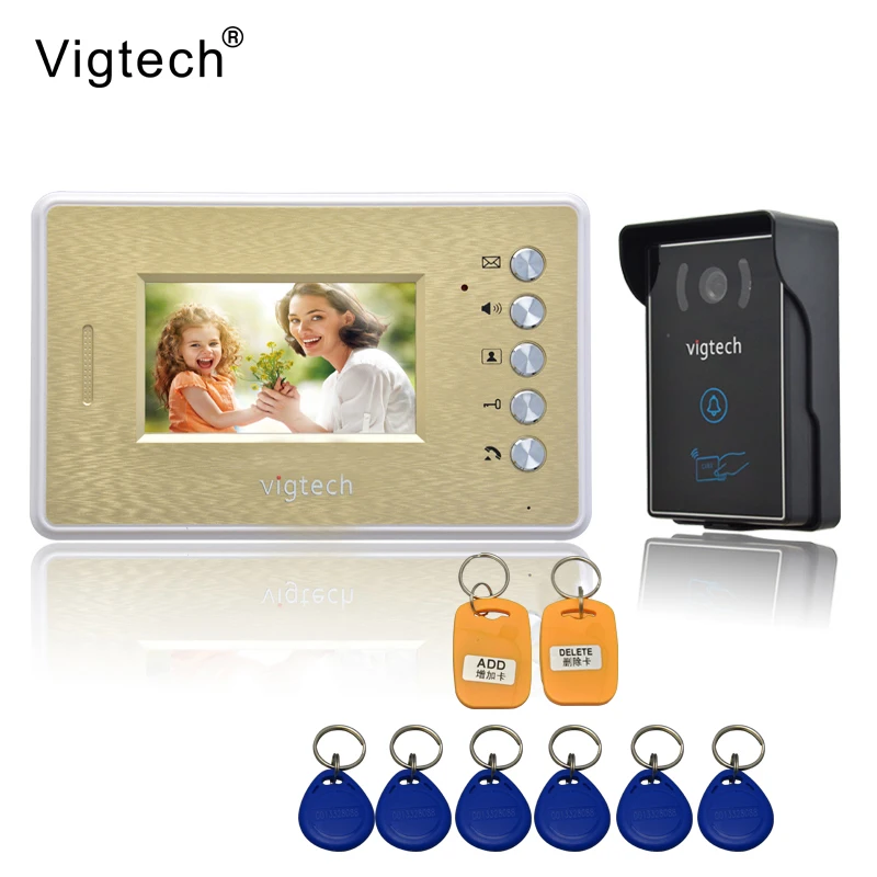 Видеодомофон Vigtech Home 4 3 ''с ЖК дисплеем система внутренней связи для вилл