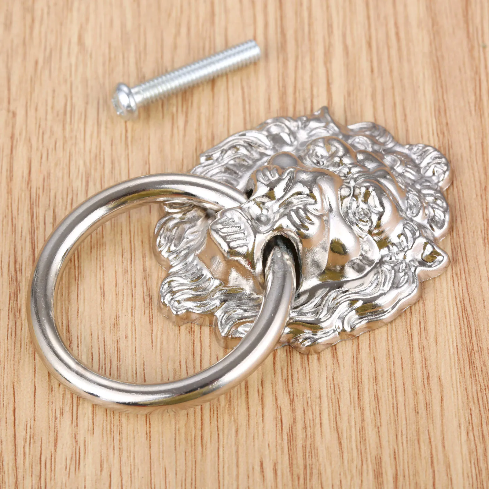 DRELD 1 шт. серебряные ручки для мебели винтажные шкафа с львиной головкой и