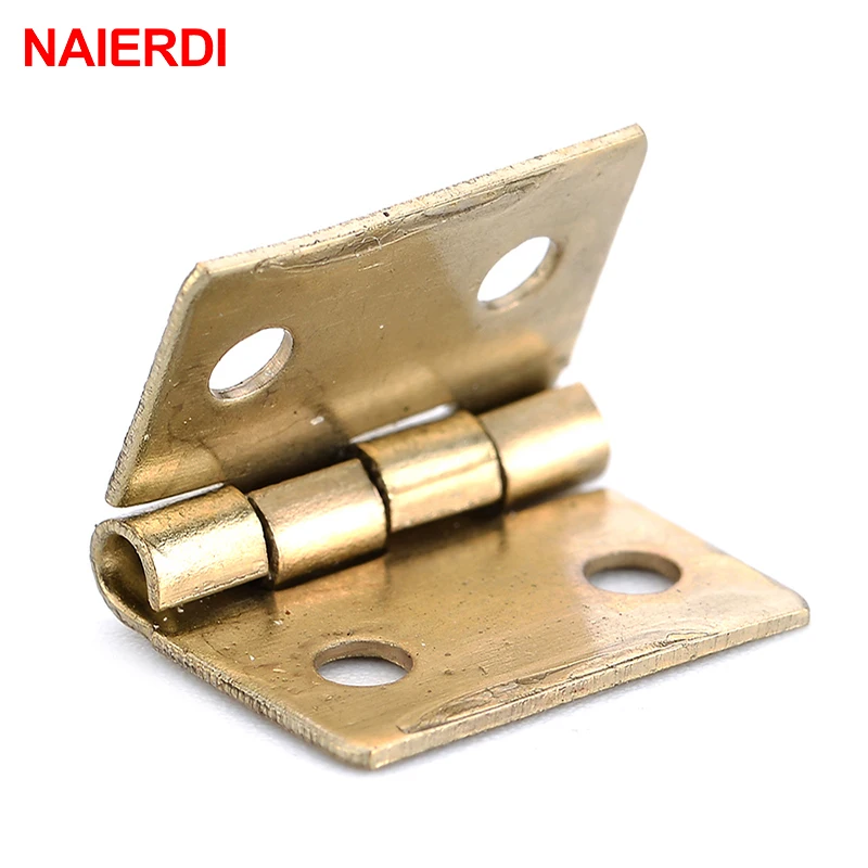 NAIERDI миниатюрные бронзовые золотые петли квадратные античные дверные для