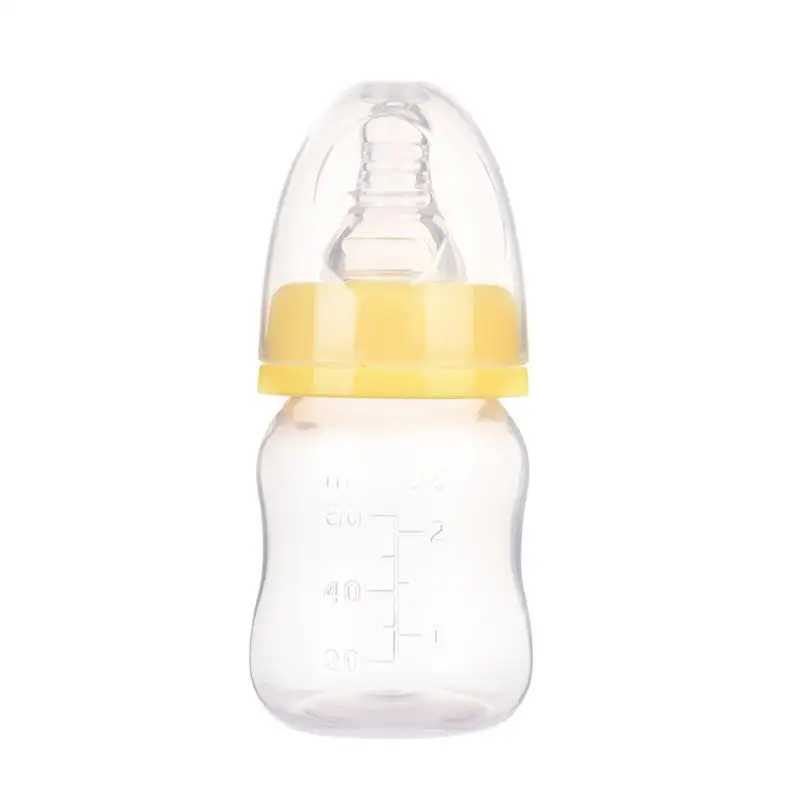 yellow 4 вида цветов 60 мл Baby bottle новорожденных чашка дети учатся кормления бутылке Дети соломы бутылки для сока и воды - Цвет: yellow