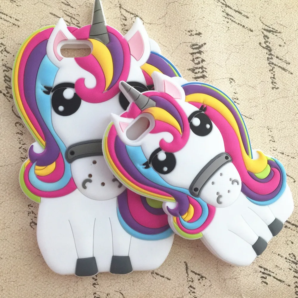 

3D Cartoon Rainbow Unicorn Soft Silicone Back Cover For iPhone 5 5s SE 5C 6 6s Plus X XR Xs Max 7 8 Plus Phone Case Fundas Coque