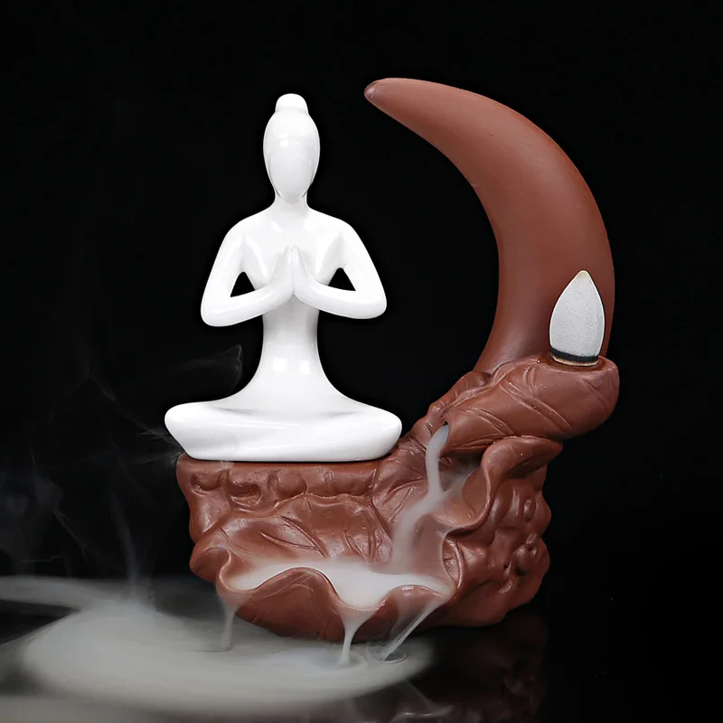 Благовония с лунным Луном для пруда йоги девочек 10 шт. ладанов керамических