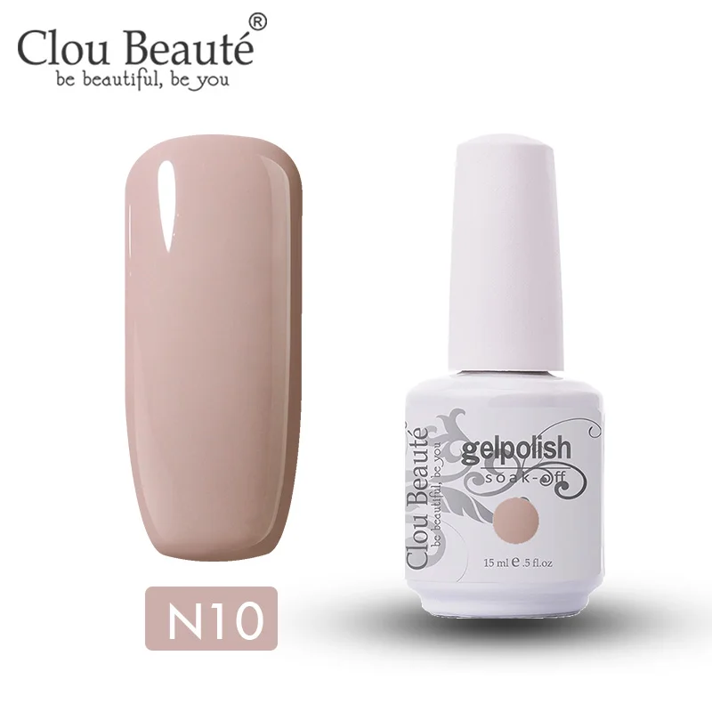 N10 Clou Beaute Гель-лак для ногтей 15 мл основа и верхнее покрытие Гель-лак для ногтей полуперманентный лак впитывающий прозрачный праймер для ногтей - Цвет: N10