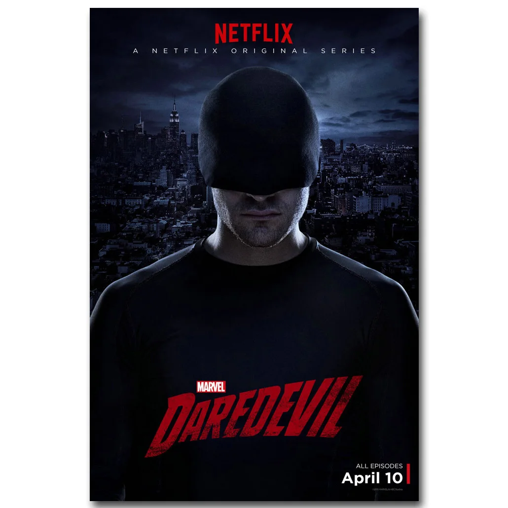 Daredevil супергерой художественная шелковая ткань постер принт 13x20 24x36 дюймов ТВ