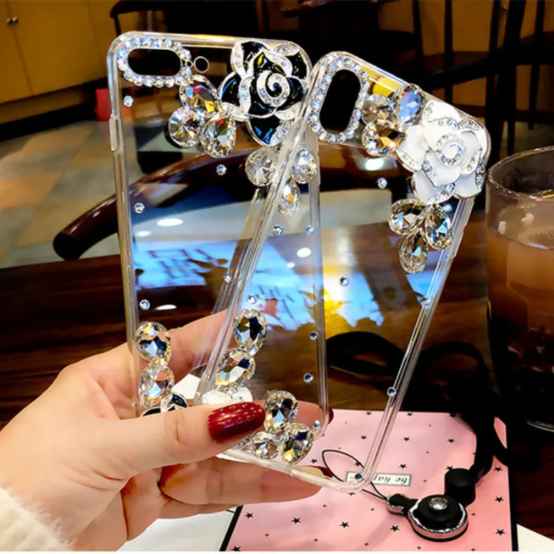 Чехол со стразами для iPhone 11 pro max 8 Plus X XS Max XR 12 чехлы телефона Kilifi с бриллиантами iphone