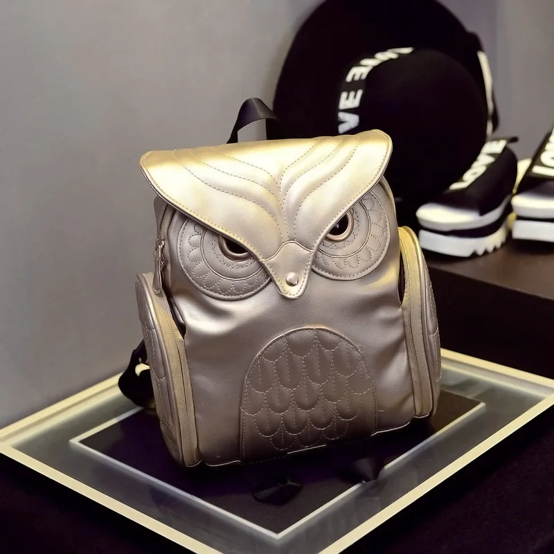 Женский рюкзак с совой женский кожаный женская школьная сумка Mochila Feminina 2017