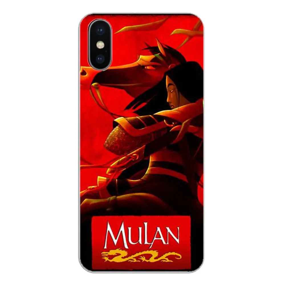 For Apple iPhone 4 4S 5 5S 5C SE 6 6S 7 8 X XR XS Plus MAX Chinese Japan Style Cartoon Anime Mulan Art Silicone Phone Skin Cover |