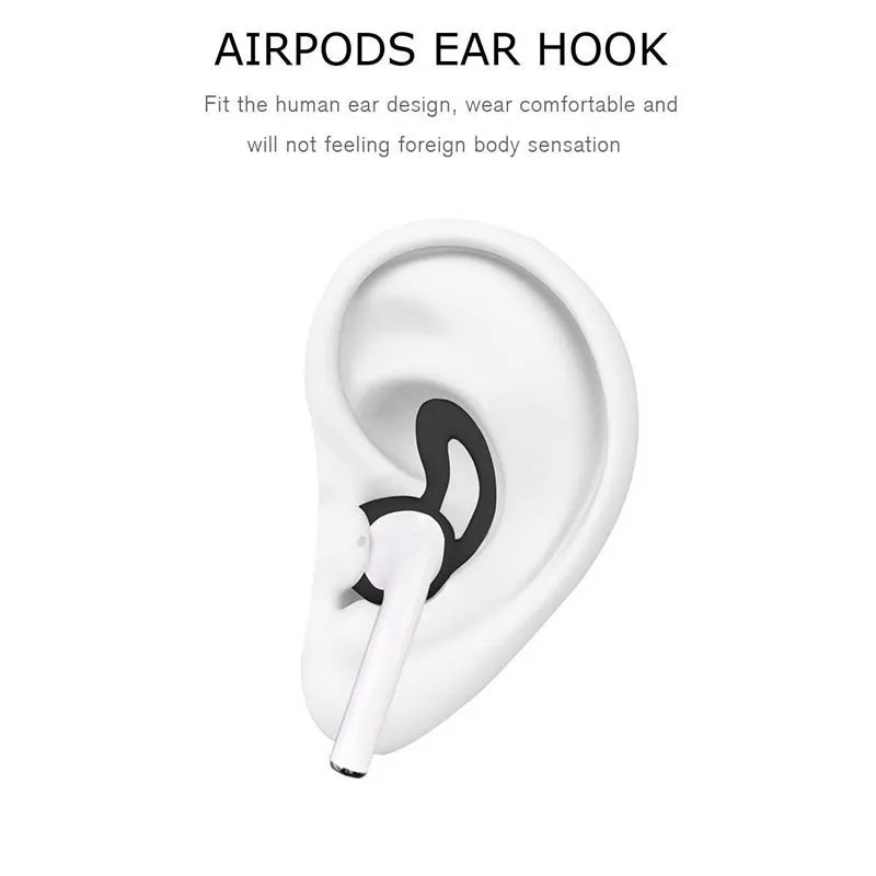 

Soft Silicone Ear Hooks Earcaps Holder For Apple AirPods Sports Accessories New Arrival