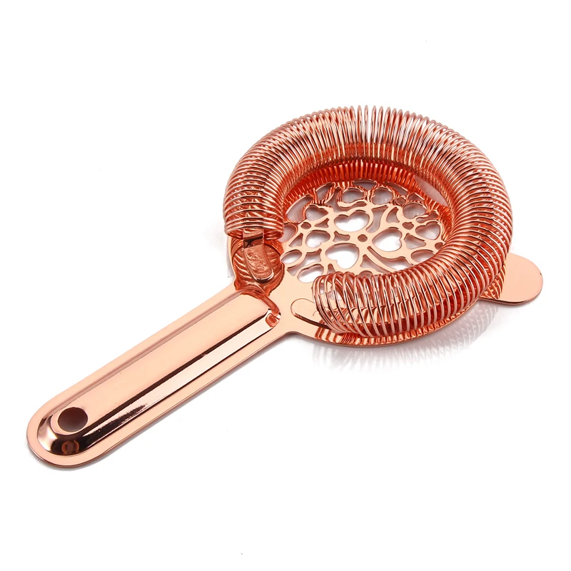 

Premium Hawthorne Strainer / Cocktail Strainer, Copper Finish in 18-8 (#304) Stainless Steel, High Grade Barware/Bartender Tools
