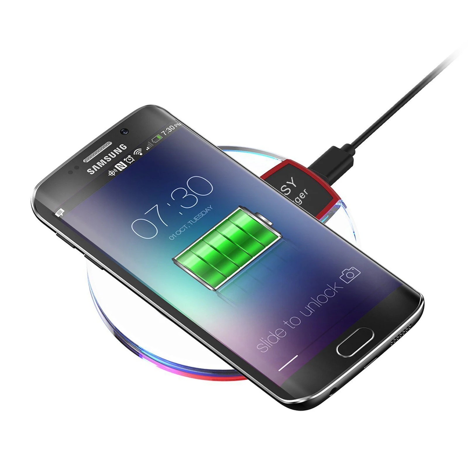 Powstro для samsung S7 S6 Примечание 5 В 1A QI Беспроводной быстро Зарядное устройство