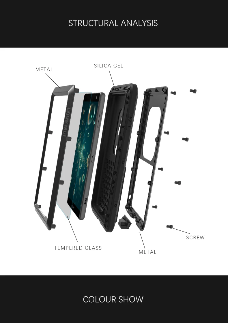 Love Mei металлический чехол для sony Xperia XZ3 XZ2 XZ1 Compact XA2 Ultra 1 10 Plus XZ Premium Armor противоударный чехол для телефона прочный Чехол