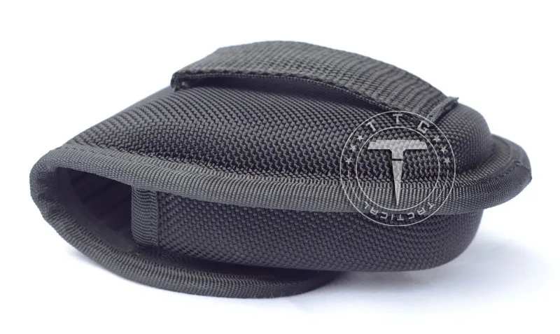 TTGTACTICAL Улучшенный литой одинарный наручник Чехол Делюкс Черный нейлон полицейская служба безопасности нейлоновый мешочек с наручниками Чехол черный