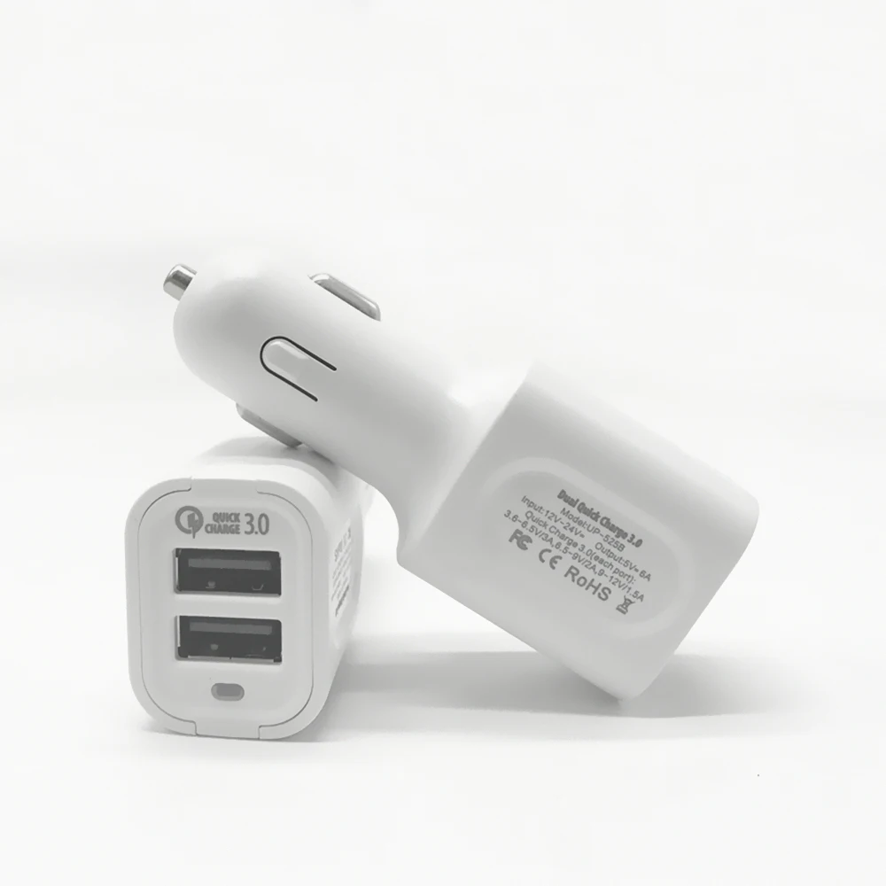 Быстрое зарядное устройство 3 0 36 Вт двойной USB QC3.0 автомобильное быстрое для iPhone XS