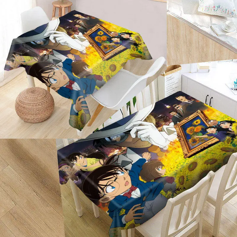 New Arrival Custom Detective Conan Table Cloth Waterproof Oxford Fabric Rectangular Tablecloth Home Party Year | Дом и сад