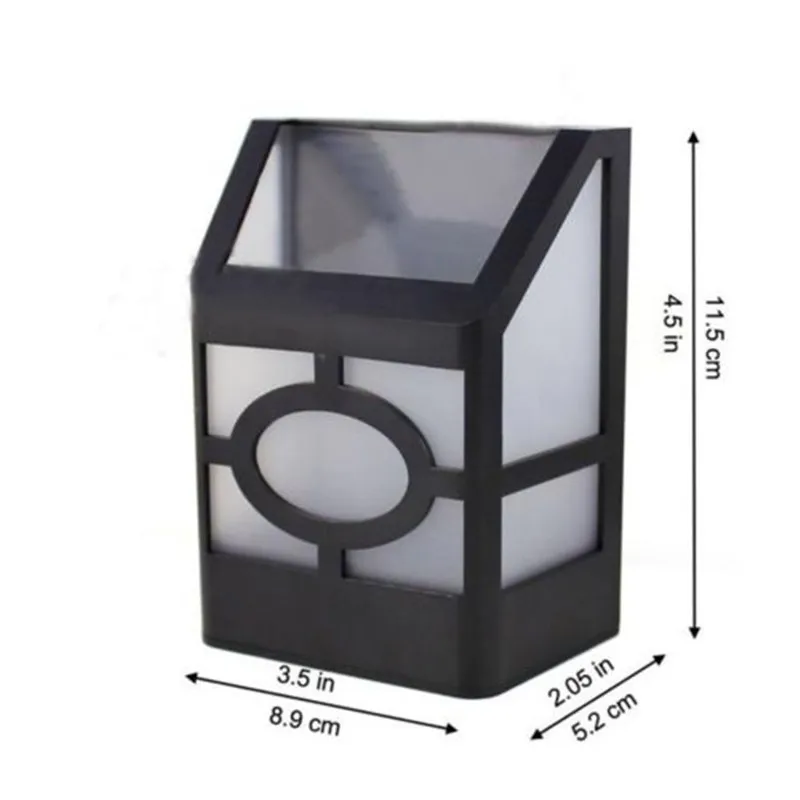 

Solar Powered Wall Mount LED Light Outdoor Garden Path Landscape Fence Yard Lamp