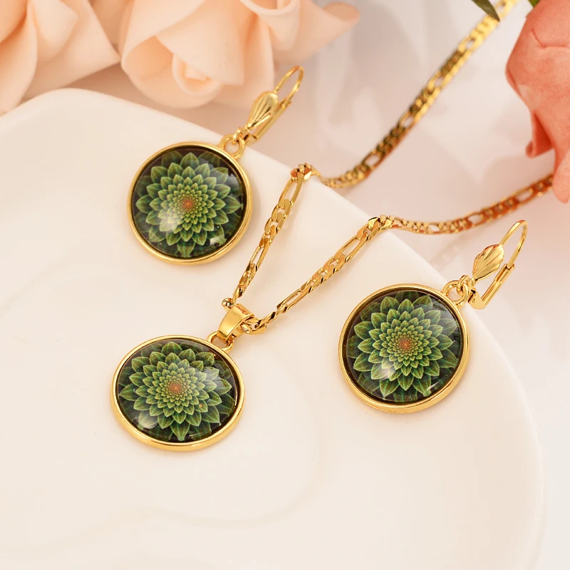 Gold Dubai India PNG butterfly dangle Earrings Necklace Jewelry Sets for Women Girls wedding bridal accessories gifts | Украшения и