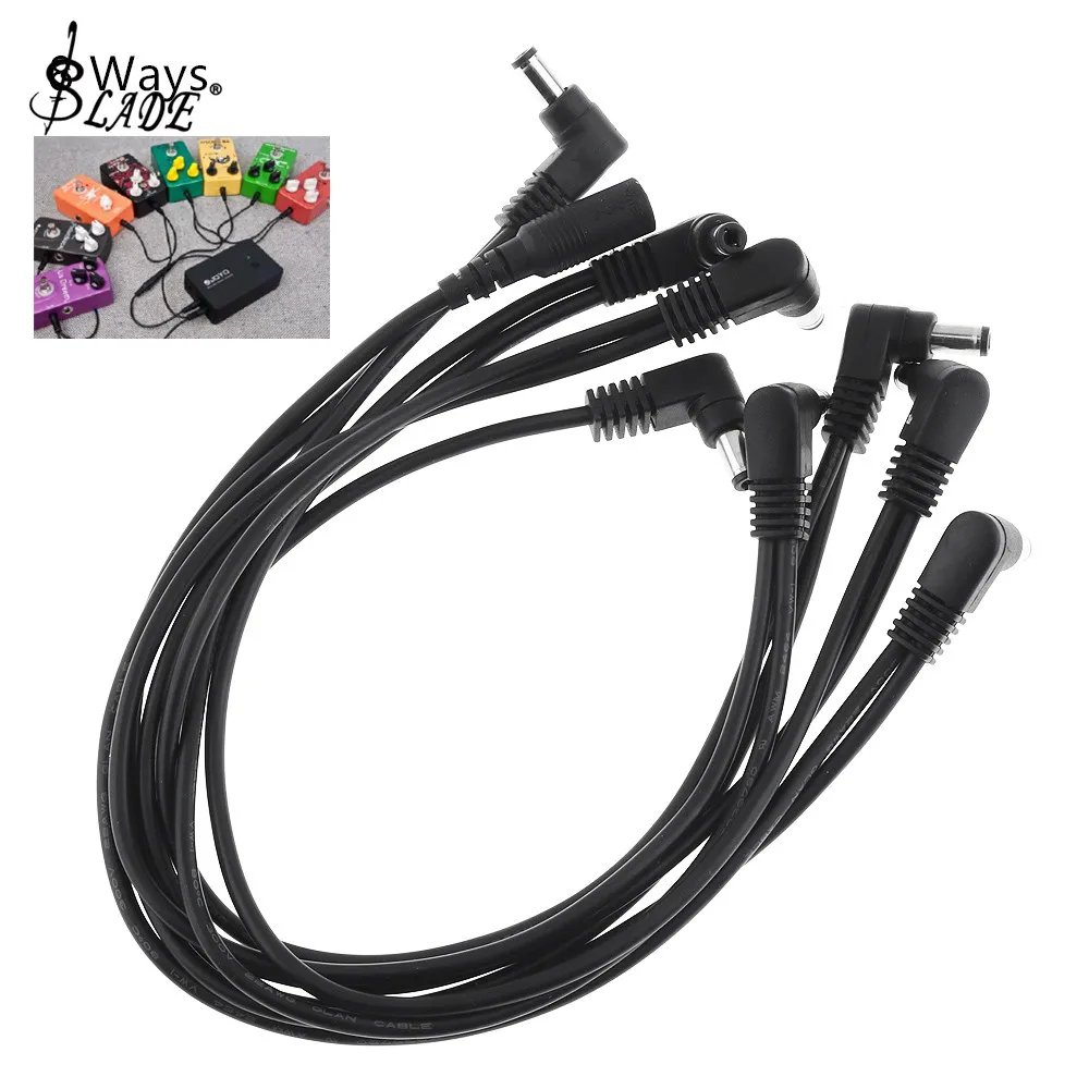 

DC 9V 1 to 8 Ways Guitar Effect Pedal Daisy Chain 2.6m Copper Wire Power Supply Cable Splitter
