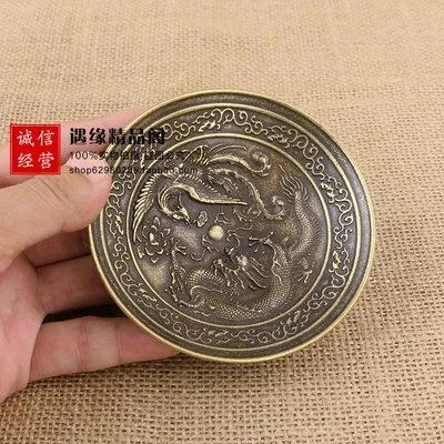 

Make Old Brass Cups And Bowls Relief Pattern Dragon And Phoenix Beads