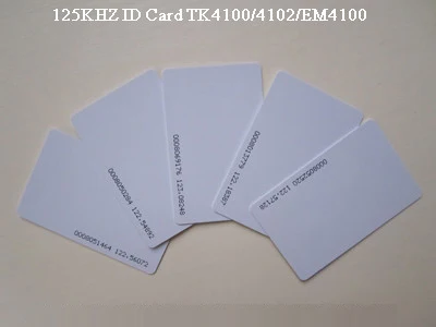 1000 шт./лот 125 кГц RFID карты ID для контроля доступа EM4100 4102 TK4100 | Безопасность и защита