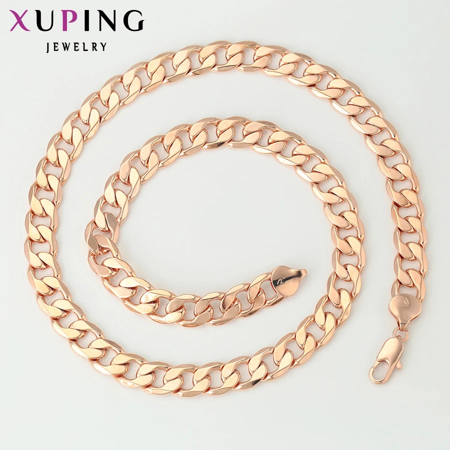 Xuping, модное ожерелье, позолоченное, для мужчин, для мальчиков, большая цепочка, ожерелье, ювелирное изделие, подарок, высокое качество, S11.1/S33.2-42288