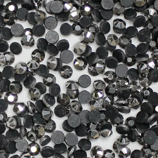 DMC стразы с горячей фиксацией для бридалов гематит плоской задней поверхностью